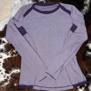 Purple Striped Lululemon Top